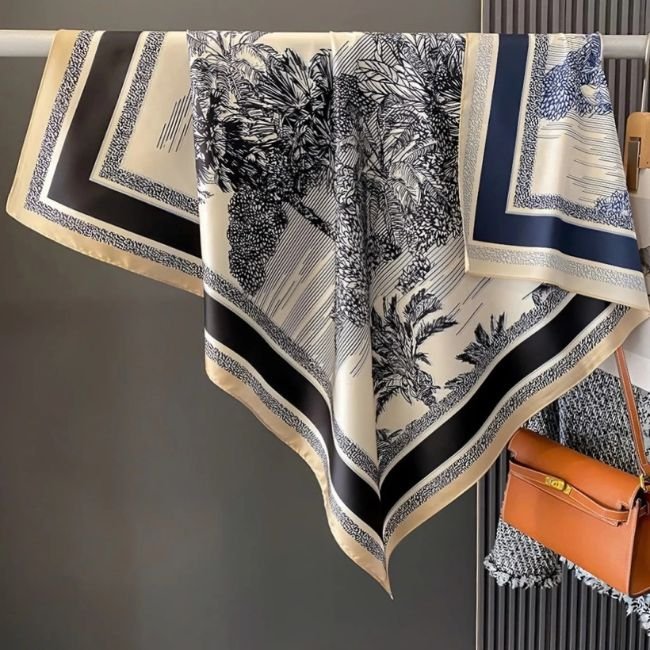 Khăn Lụa Vuông 2 mặt - Ảnh 3